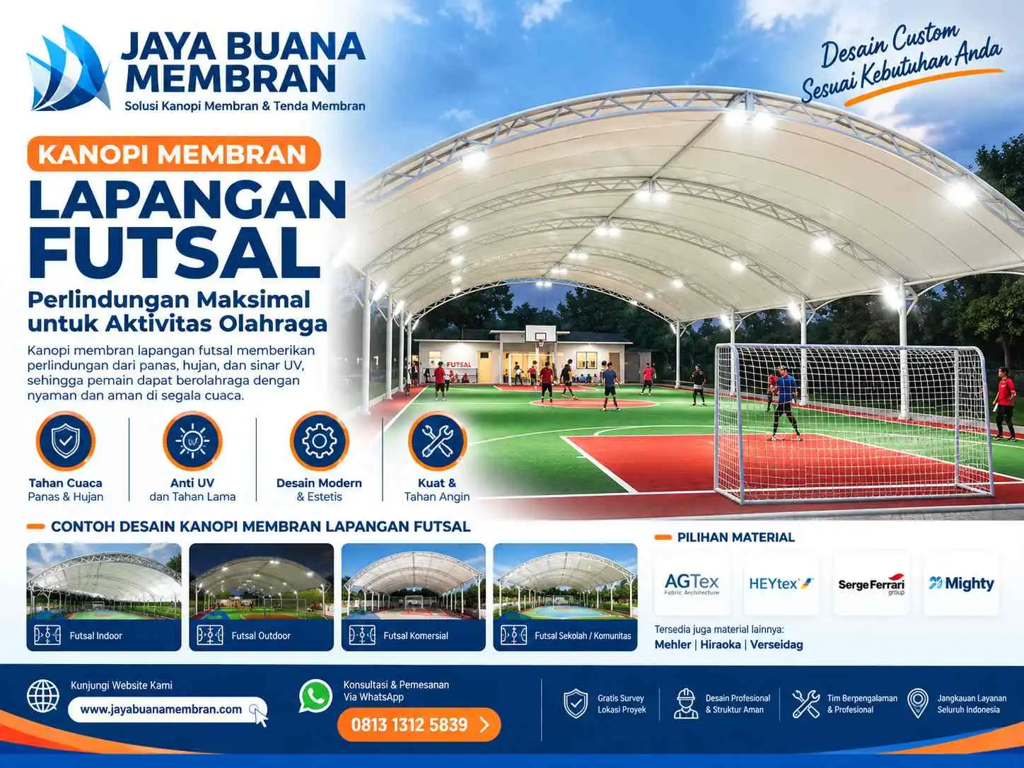 Kanopi Membran Lapangan Futsal