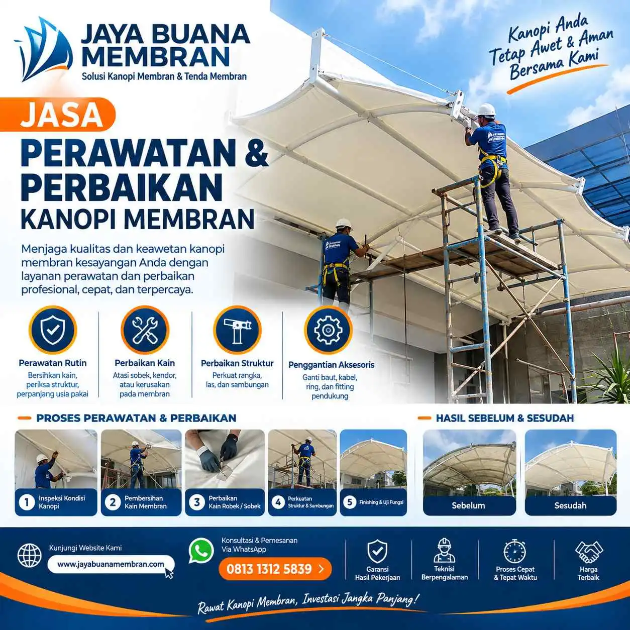 Perawatan & Perbaikan Kanopi Membran